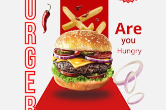 design professional restaurant and food social media posts