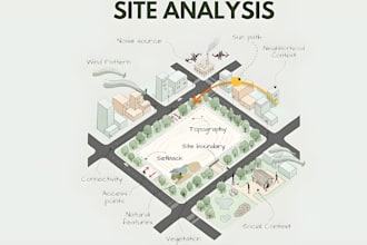 do architectural site analysis landscape architectural site plan location map