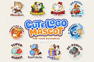 design a kawaii cartoon mascot cute logo for you