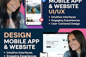 design mobile app ui ux or website ui ux