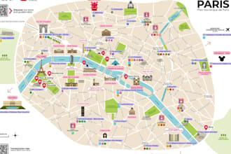 design custom tourist map, travel map and vector map illustrations