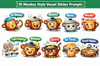 create funny whatsapp style vessel utensil sticker pack