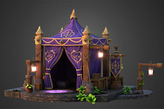 model a stylized 3d game prop or weapon for unity and unreal