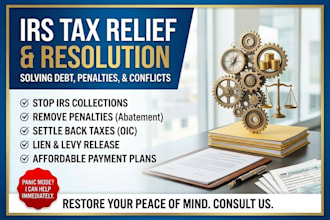 resolve irs tax issues, remove penalties, and settle back taxes