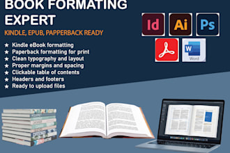 do book formatting and layout design for print and ebook