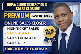 commission based sales closer sales representative online sales b2b sales closer
