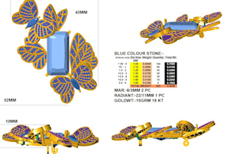 create professional 3d jewellery cad design for ring, pendants, and earrings