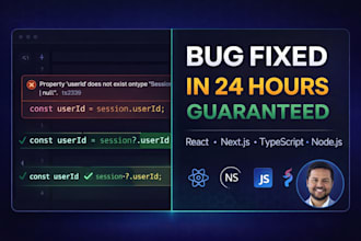 fix critical react and nextjs bugs within 24 hours guaranteed