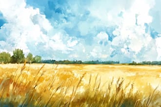 paint landscapes in watercolor