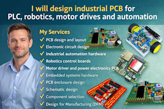 design industrial pcb for plc robotics motor driver and automation