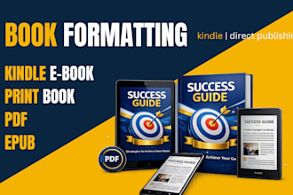 do book formatting and layout design for ebook and kindle