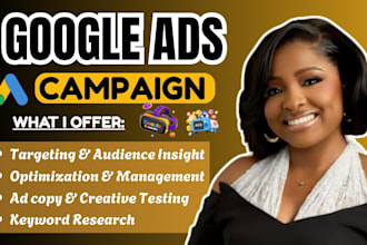 setup, optimize and manage google ads PPC campaign display ads for your business