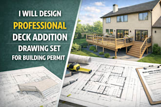 create deck addition permit drawings and construction plans