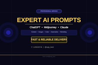 write custom ai prompts for chatgpt, midjourney and claude