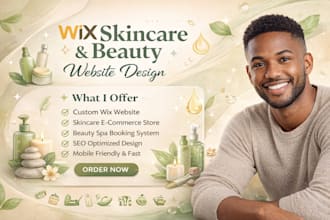 design wix skincare cosmetic beauty spa salon wig hair extension wix website