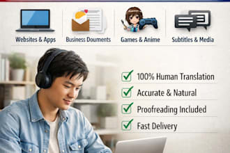 be a native japanese translator between english and japanese
