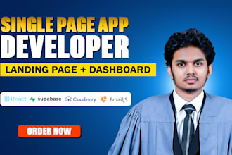 create react js landing page or single page website