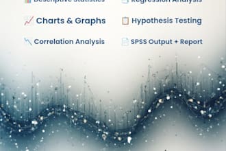 do spss data analysis, regression, correlation and statistics report