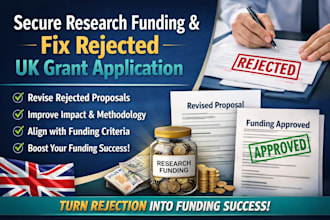 secure research funding, fix rejected UK grant application