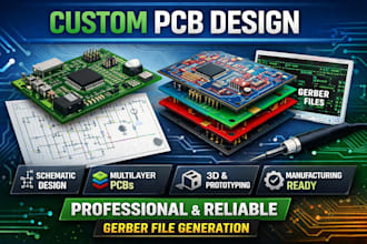 design custom pcb, multilayer pcb and generate gerber files