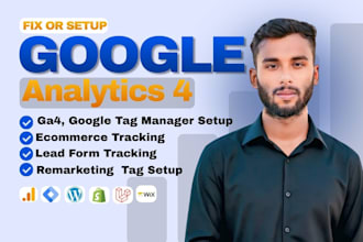 setup ga4, google analytics 4 ecommerce tracking and conversion tracking via GTM
