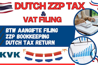 dutch zzp bookkeeping vat btw aangifte tax return filing and accounting service