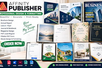 design annual report, magazine sales brochure company profile affinity publisher