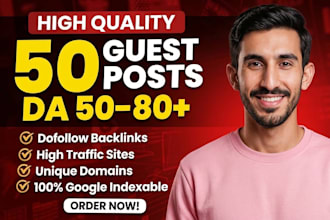 publish high authority guest post backlinks on DR 50 sites