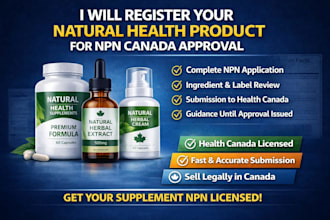 register your natural health product for npn canada approval
