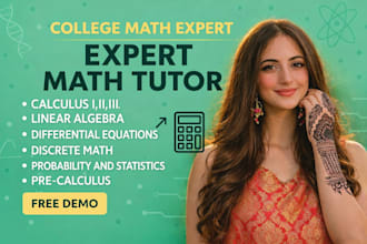 be your expert calculus math tutor, university, college math tutor
