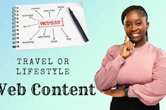 write your lifestyle or travel website content