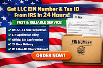 obtain llc ein number, tax id from irs in 24 hours