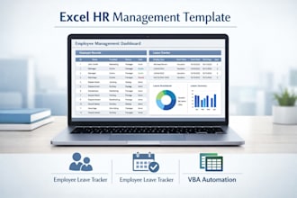 create excel template, employee leave and HR management vba spreadsheet