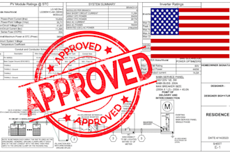 design solar pv permit plans, autocad 2d floor plan, architectural drawing al ca
