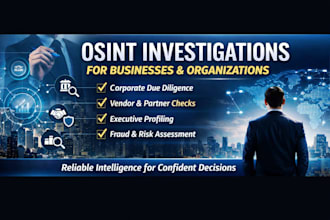 do osint corporate investigation, due diligence, and fraud check
