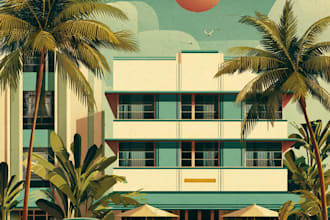 design retro vintage travel poster