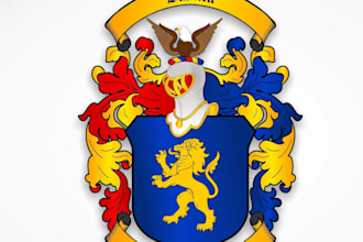 design luxury regal heraldic family crest coat of arms logo