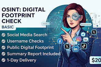 analyze digital footprint and perform osint investigations