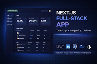 develop a production ready next js fullstack app with typescript and prisma