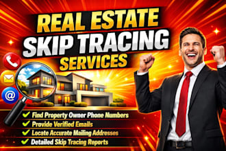 do real estate skip tracing to find property owner phone numbers and emails