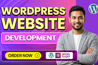 develop wordpress website, business website or wordpress blog website