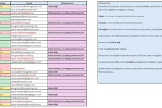 organizaré tus datos de forma clara y eficiente