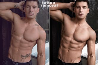 professional scar and tattoo removal in photoshop