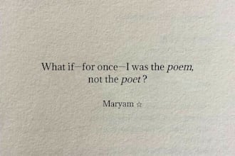 write a poem for you