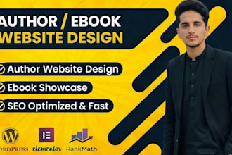 build responsive modern book author or ebook website