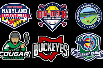 do sports logo design for team, leagues,  sports events baseball basketball