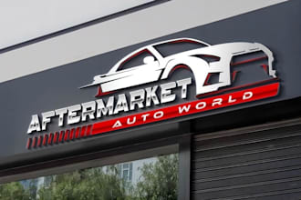 do modern auto dealership, repair, car detailing, automotive or car logo design