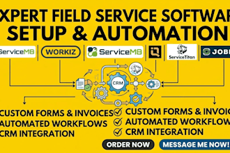 setup service8m workiz servicem8 quoteiq servicetitan jobber with automation