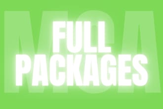 provide mca full packages with app and statements