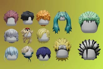 create roblox clothing, roblox hair, ugc accessories, roblox 3d model